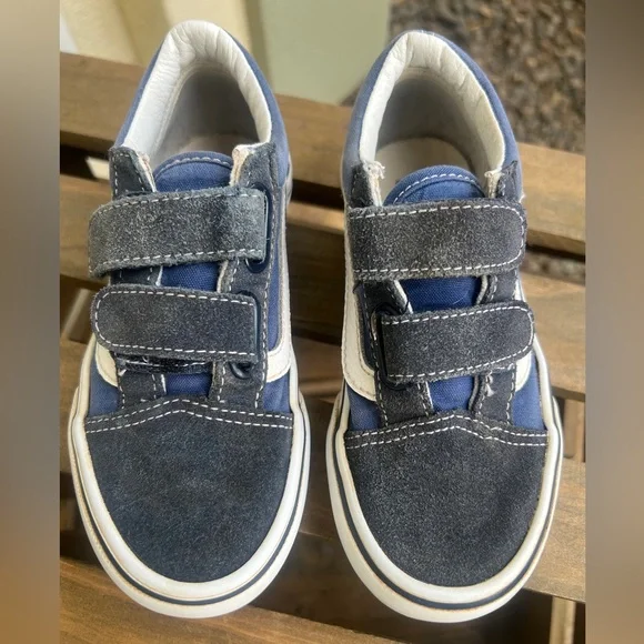 🪼💙VANS ANAHEIM FACTORY OLD SKOOL 36 DX BLUE SUED CLASSIC VELCRO LOW TOP💙🪼 - Picture 3 of 6